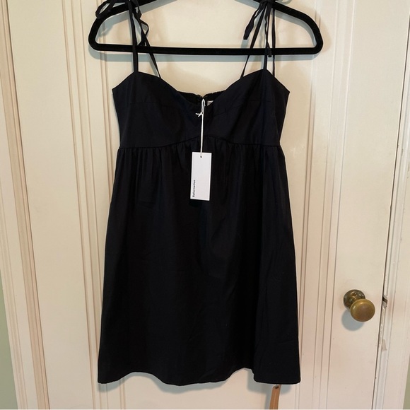 NWT Reformation Black Cox Mini Dress - Picture 6 of 9